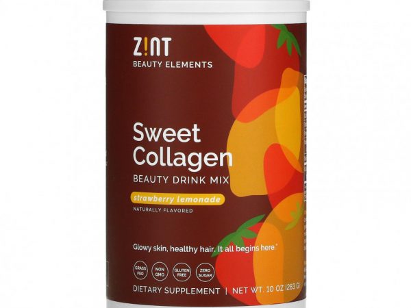 Zint, Sweet Collagen, смесь для косметических напитков, клубничный лимонад, 283 г (10 унций)