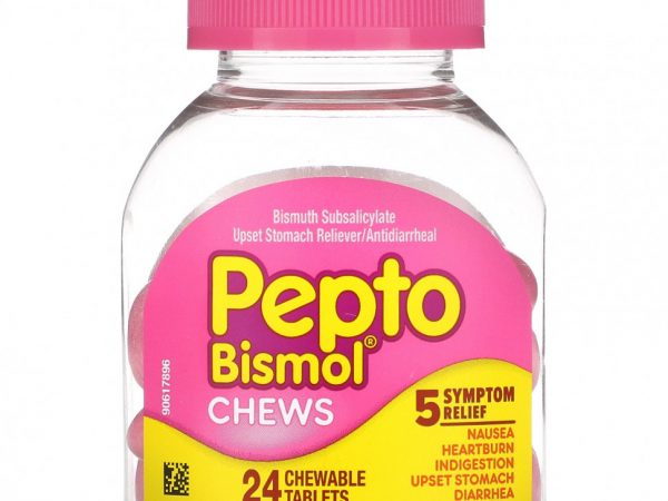 Pepto Bismol, Жевательные таблетки Pepto Bismol, 24 жевательные таблетки