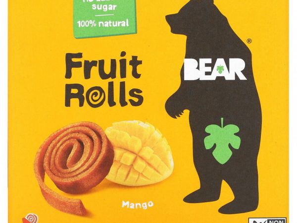 Bear, Фруктовые рулеты, манго, 5 булочек по 20 г (0,7 унции)