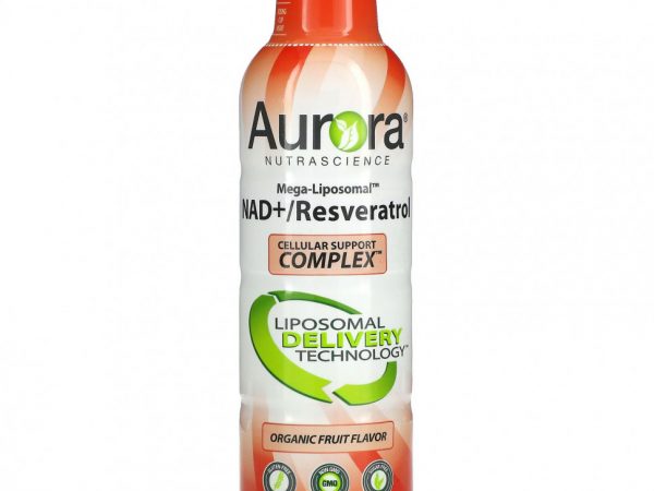Aurora Nutrascience, Мега-липосомальный НАД + / ресвератрол, органические фрукты, 480 мл (16 жидк. Унций)