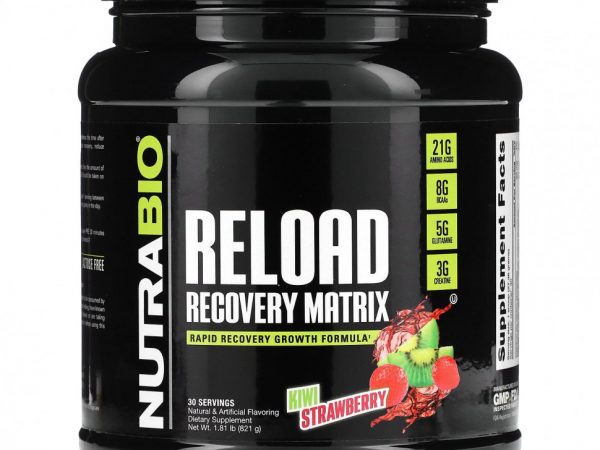 NutraBio Labs, Reload Recovery Matrix, киви и клубника, 821 г (1,81 фунта)