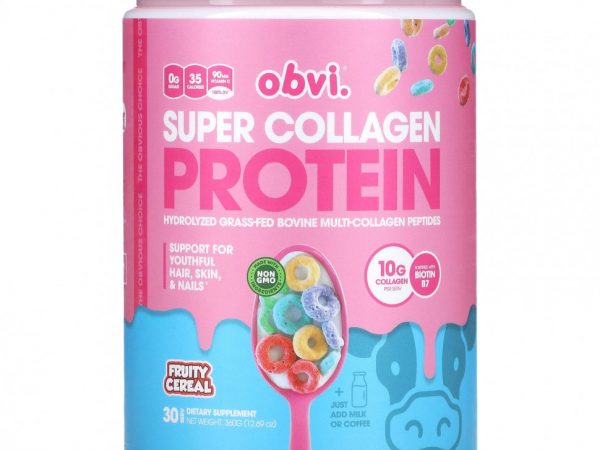Obvi, Super Collagen Protein, фруктовые хлопья, 360 г (12,69 унции)