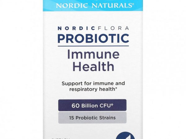 Nordic Naturals, Nordic Flora Probiotic, для поддержания здоровья иммунной системы, 60 млрд КОЕ, 30 капсул