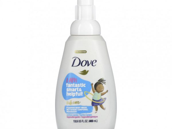 Dove, Kids Care, пенящийся гель для душа, сахарная вата, 400 мл (13,5 жидк. Унции)