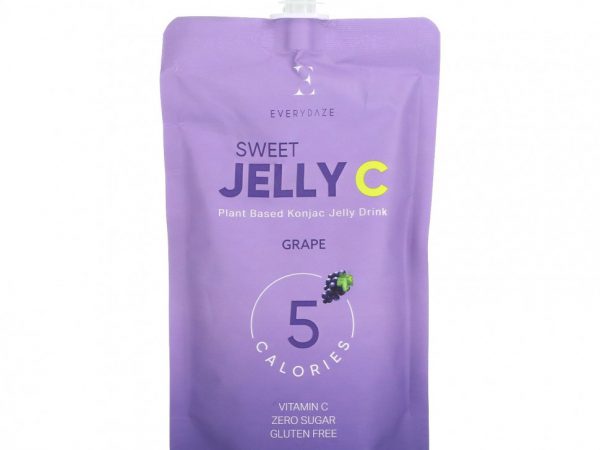 Everydaze, Sweet Jelly C, желейный напиток из конжака на растительной основе, виноград, 150 мл (5,02 жидк. Унции)