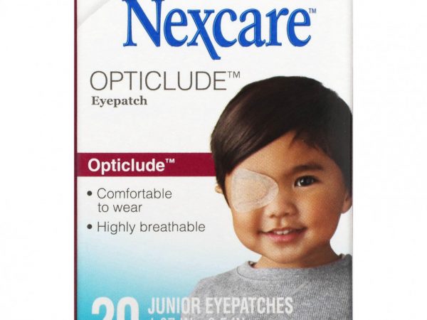 Nexcare, Opticlude Junior, патчи для глаз, 20 штук