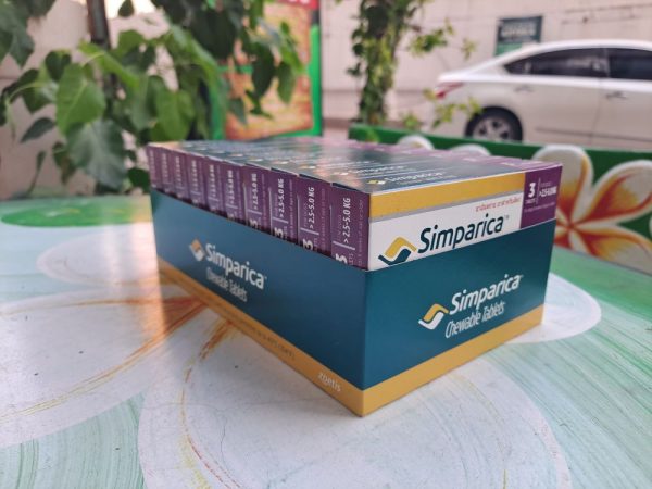Упаковка 5х3 таблеток Simparica-средство от клещей и паразитов симпарика для собак весом от 2,5 до 5 кг