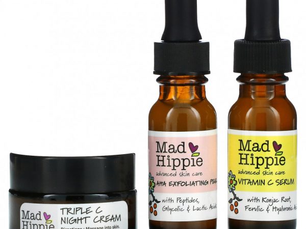 Mad Hippie, Регулярный набор для осветления кожи, набор из 3 предметов