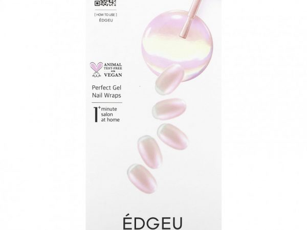 Edgeu, Perfect Gel Nail Wraps, ENA 139, молочно-розовый, набор из 16 полосок