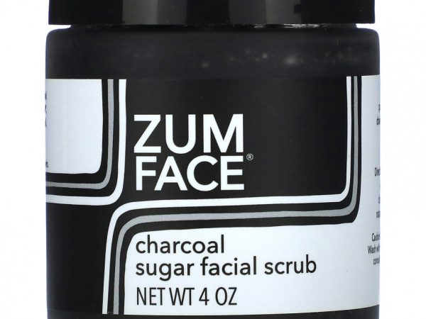 ZUM, Zum Face, сахарный скраб для лица, древесный уголь, 4 унции