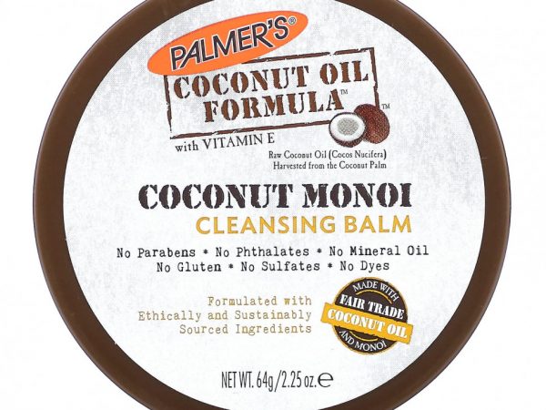 Palmers, Формула с кокосовым маслом с витамином E, очищающий бальзам с кокосовыми моноями, 64 г (2,25 унции)