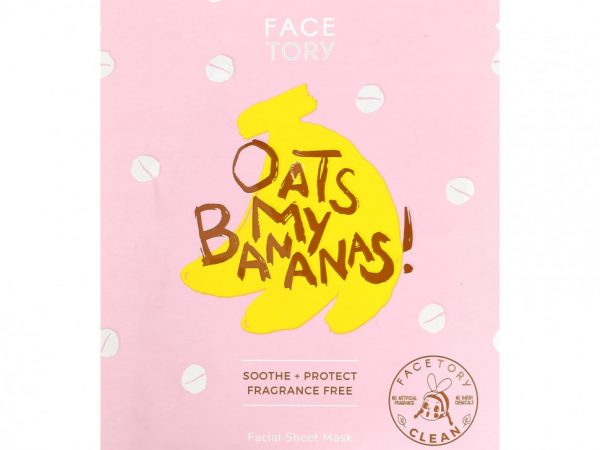 FaceTory, Oats My Bananas !, тканевая маска для лица, 1 шт., 25 г (0,85 жидк. Унции)