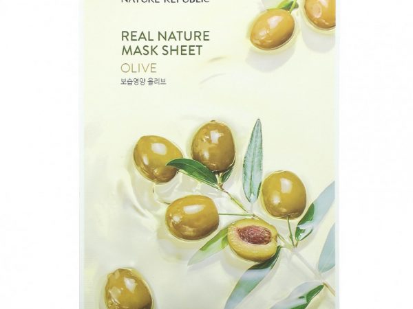 Nature Republic, Real Nature Beauty Mask Sheet, с оливковым маслом, 1 шт., 23 мл (0,77 жидк. Унции)