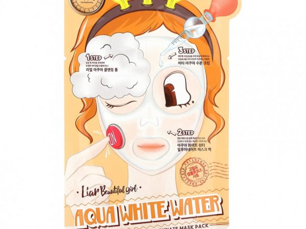 Elizavecca, Aqua White Water Illuminate Beauty Mask Pack, 10 шт., 25 г (0,85 жидк. Унции)