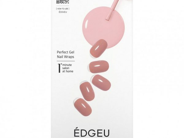 Edgeu, Гелевые обертывания для ногтей Perfect, END110, пепельно-розовый, набор из 16 полосок