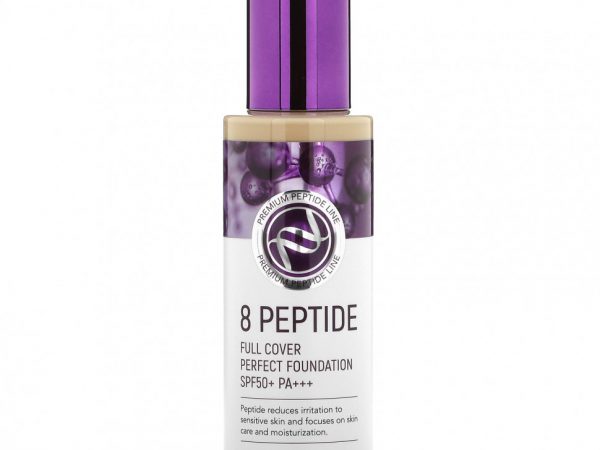Enough, 8 пептидов, тональная основа Full Cover Perfect, SPF 50+ PA +++, # 21, 100 г (3,53 унции)