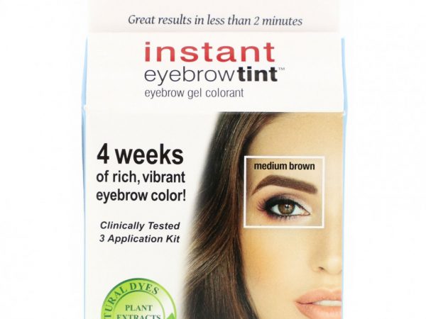 Godefroy, Мгновенный оттенок для бровей, средний коричневый, набор для 3 применений