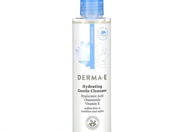 Derma E, Мягкое увлажняющее средство для очищения кожи с гиалуроновой кислотой, 175 мл (6 жидк. унций)