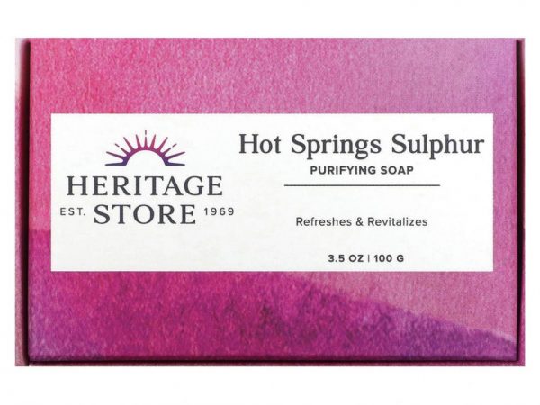 Heritage Store, Мыло ручной работы с серой из горячих источников, 3,5 унции (100 г)