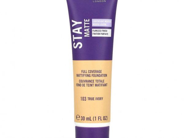 Rimmel London, Жидкий тональный мусс Stay Matte, оттенок 103 слоновая кость, 30 мл