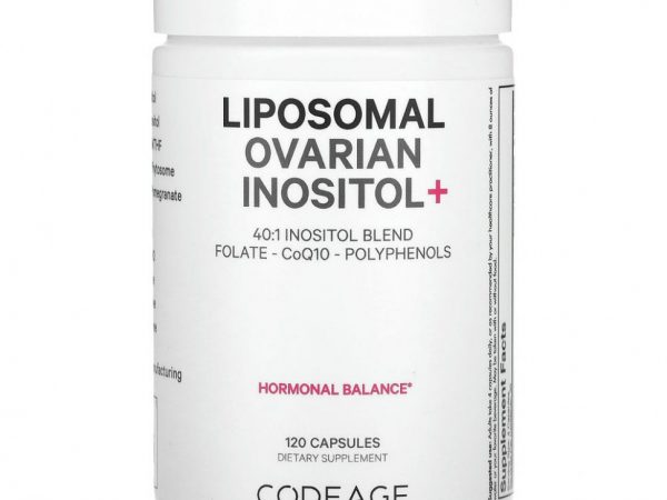 Codeage, Liposomal, инозит для яичников, 120 капсул