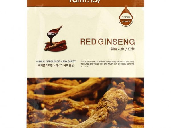 Farmstay, Red Ginseng, Visible Difference Beauty Mask, тканевая маска, 1 шт., 23 мл (0,78 жидк. Унции)