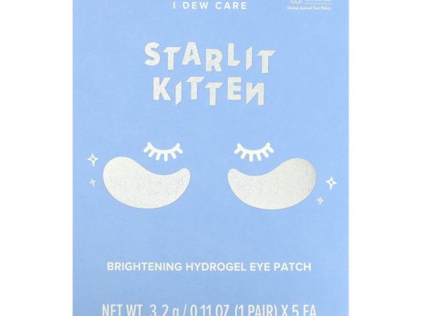 I Dew Care, Starlit Kitten, гидрогелевые осветляющие патчи для глаз, 5 пар по 3,2 г (0,11 унции)