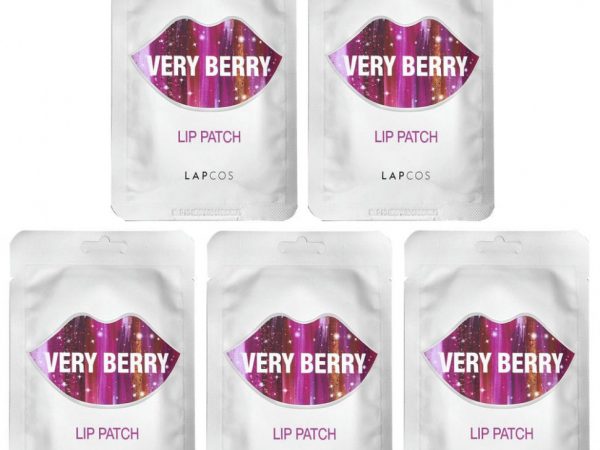 Lapcos, Патчи для губ, очень ягодные, 5 патчей по 0,1 унции каждый