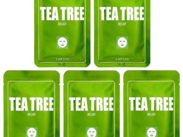 Lapcos, Тканевая маска с чайным деревом, 5 шт., По 25 мл (0,84 жидк. Унции)