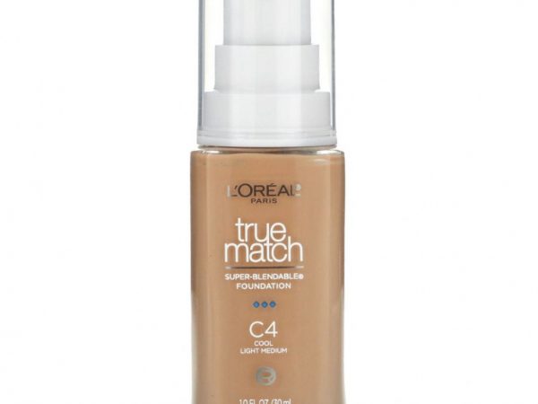 L'Oréal, True Match, супер-смешиваемая основа, холодный светлый средний C4, 30 мл (1 жидк. Унция)