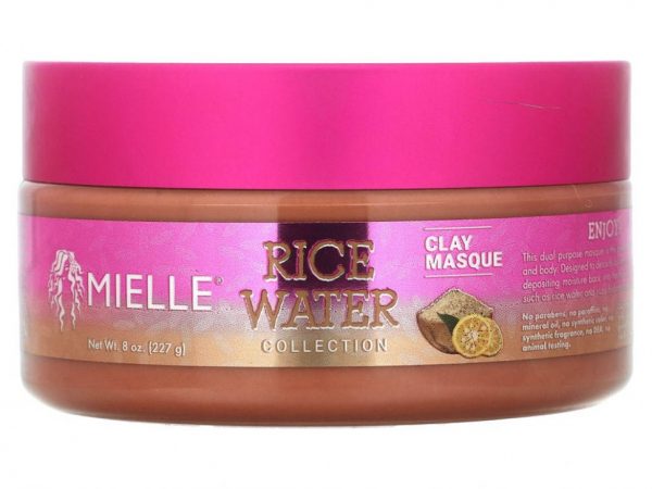 Mielle, Rice Water Collection, глиняная маска, 227 г (8 унций)