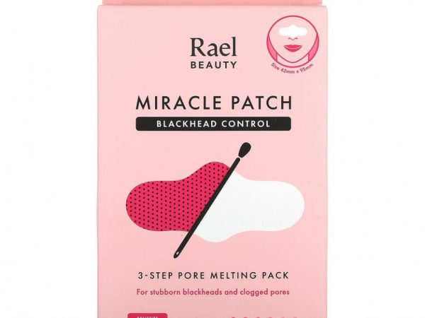 Rael, Inc., Beauty, Miracle Patch, средство от угрей, 3-ступенчатое средство для устранения пор, 1 набор