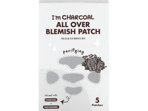 Tony Moly, I´m Charcoal, средство для устранения пятен, очищающее, 5 патчей