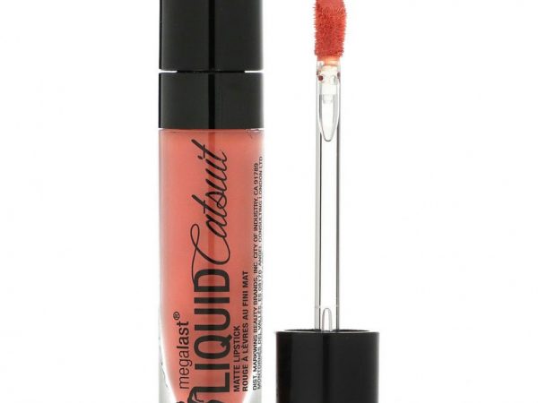 wet n wild, Матовая губная помада MegaLast Liquid Catsuit, персиковый нудистский, 6 г (0,21 унции)