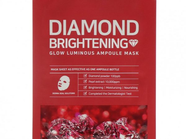Some By Mi, Diamond Brightening, тканевая маска с жемчужной пудрой для сияния кожи, 10 шт. по 25 мл