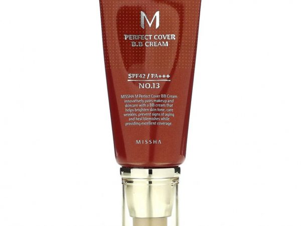 Missha, Perfect Cover BB Cream, BB-крем, SPF 42 PA+++, оттенок 13 насыщенный бежевый, 50 мл