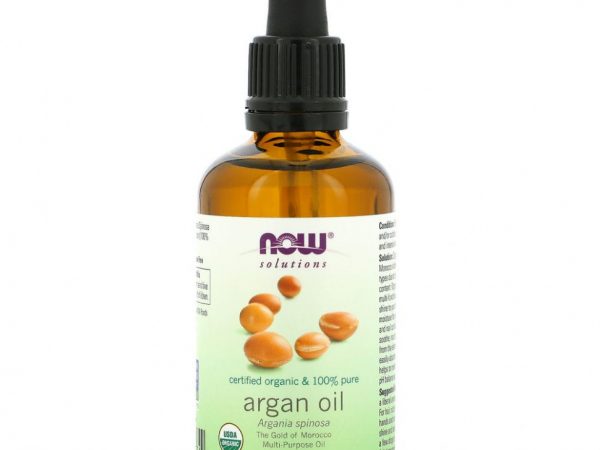 NOW Foods, Solutions, сертифицированное на 100% чистое органическое аргановое масло, 59 мл (2 жидк. унции)