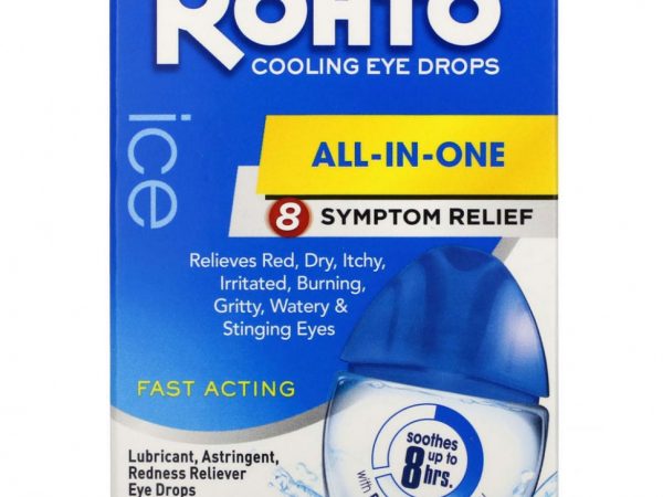 Rohto, охлаждающие глазные капли, лед, все в одном, 13 мл (0,4 жидк. унции)