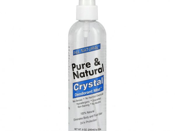 Thai Deodorant Stone, Чистый и натуральный дезодорант Crystal Deodorant Mist, без запаха, 240 мл (8 унций)