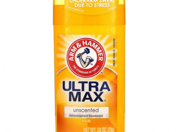 Arm & Hammer, UltraMax, твердый дезодорант-антиперспирант, без запаха, 73 г (2,6 унции)