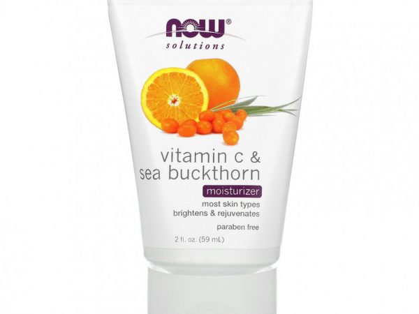 NOW Foods, Solutions, увлажняющее средство с витамином С и облепихой, 59 мл (2 жидк. унции)