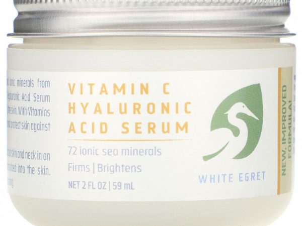 White Egret Personal Care, сыворотка с гиалуроновой кислотой и витамином C, 59 мл (2 жидк. унции)
