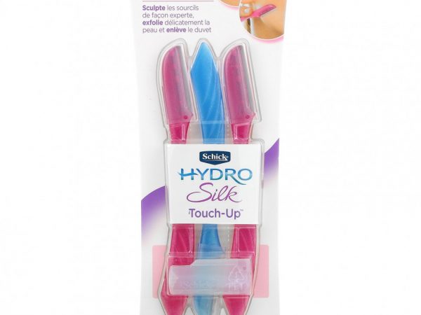 Schick, Hydro Silk Touch Up, разные цвета, 3 одноразовые бритвы