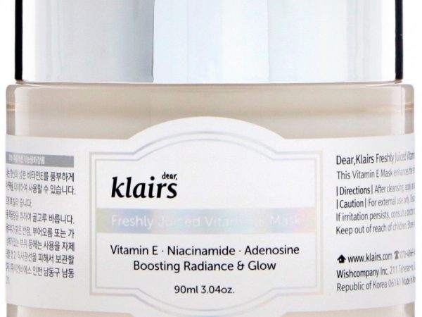 Dear, Klairs, Freshly Juiced, маска с витамином E, 90 мл (3,04 унции)