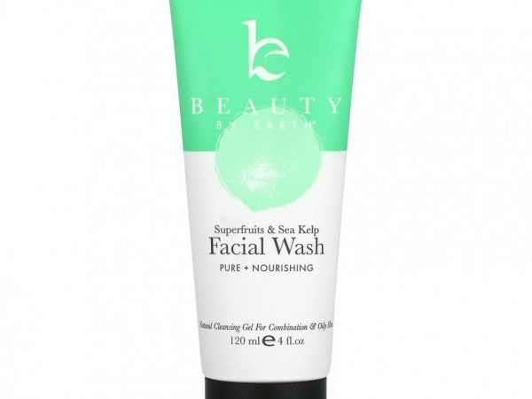 Beauty By Earth, Facial Wash, Superfruits & Sea Kelp, 4 fl oz (120 ml)