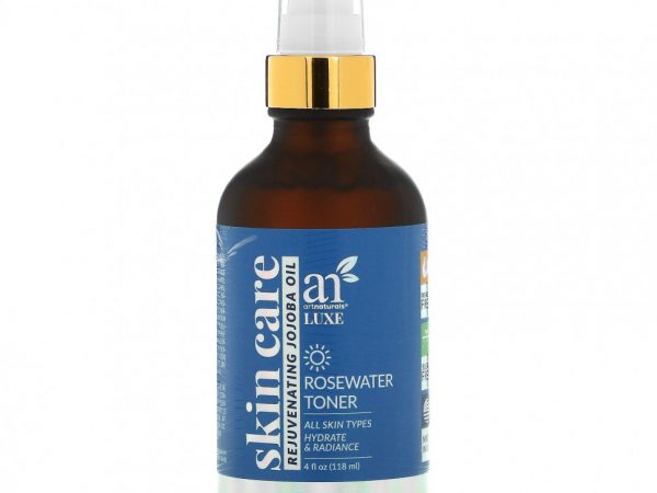 Artnaturals, Luxe, тоник с розовой водой, омолаживающее масло жожоба, 118 мл (4 жидк. Унции)