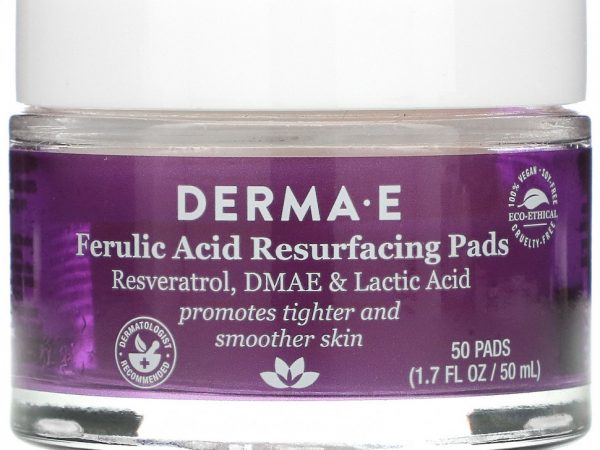 Derma E, Губки для шлифовки с феруловой кислотой, 50 шт., 50 мл (1,7 жидк. Унции)
