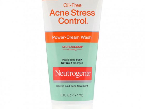 Neutrogena, Безмасляное средство от акне Acne Stress Control, крем для умывания, 6 ж. унц. (177 мл)