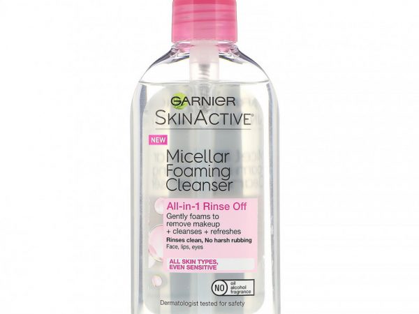 Garnier, SkinActive, мицеллярная очищающая пенка, многоцелевая, легко смывающаяся, для всех типов кожи, 200 мл (6,7 жидк. унции)