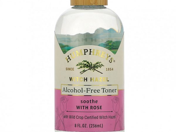 Humphrey's, Witch Hazel, тоник без спирта с розой, успокаивающий, 236 мл (8 жидк. Унций)